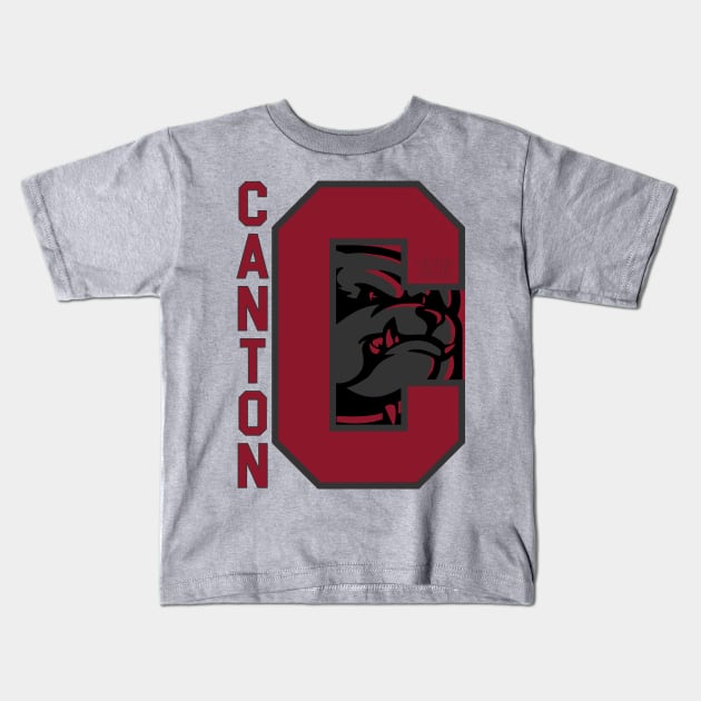 Modernized Canton Bulldogs Kids T-Shirt by 7071